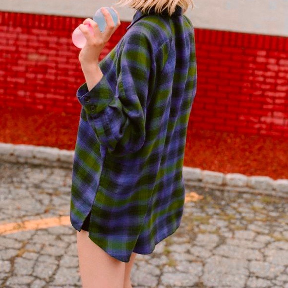 BDG Tops - super soft oversized flannel button down